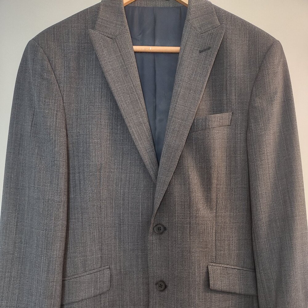 Men’s  Gray Merino  Wool Blazer Size 40S( Slim Fit)